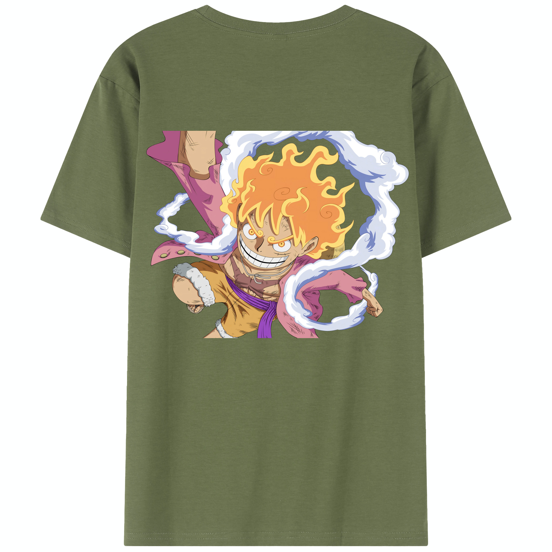 ワンピース モンキー・D・ルフィ ONE PIECE Monkey D. Luffy 綿100％半袖Tシャツ（背面プリント）